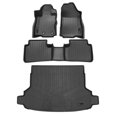 SMARTLINER - SMARTLINER SA0759/B0759/D0759 Front/Rear BLACK Floor Liners for Subaru Forester