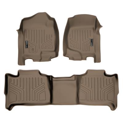 SMARTLINER - Smartliner SA1015/B1015 Front/Rear Floor Liners Tan for Tahoe/Suburban/Yukon/XL