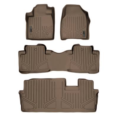SMARTLINER - SMARTLINER SA1036/B1036/C1036 Tan Front/Rear Floor Liners Honda Pilot