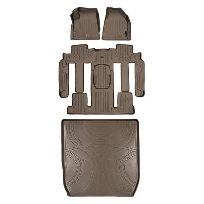 SMARTLINER - Smartliner SA1043/B1326/D1043 Tan Front/Rear Floor Liners Set for Buick Enclave