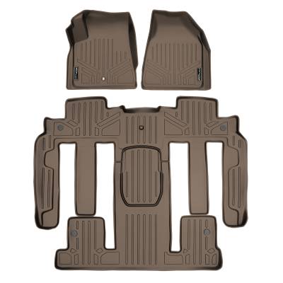 SMARTLINER - SMARTLINER SA1043/B1326 Tan Front/Rear Floor Liners Set for Enclave/Acadia