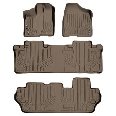 SMARTLINER - SMARTLINER SA1083/B1083/C1083 Tan Front/Rear Floor Liners for Toyota Sienna