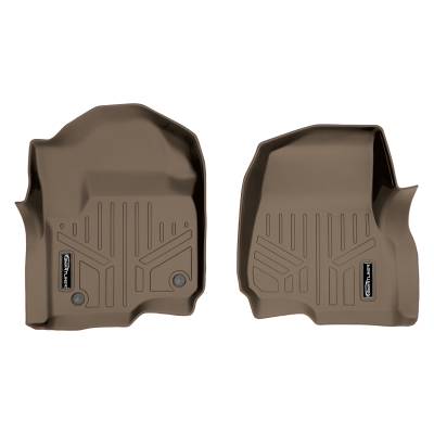 SMARTLINER - SMARTLINER SA1246 Tan Front Floor Liners for Ford Super Duty Ext/Crew