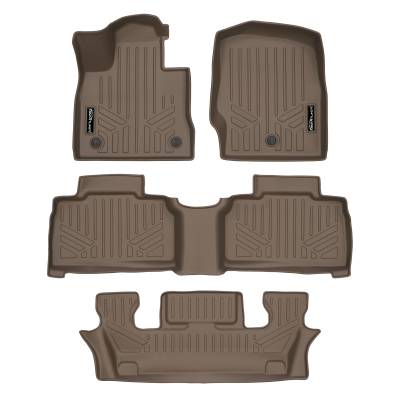 SMARTLINER - SMARTLINER SA1423/B1423/C1423 Tan Front/Rear Floor Liners for Ford Explorer