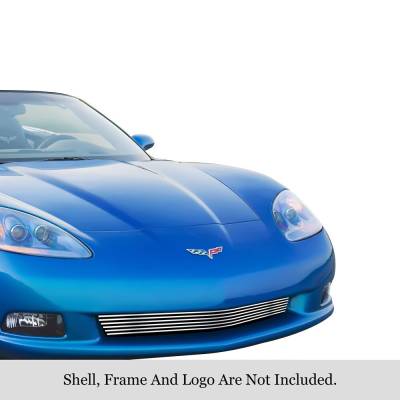 APS - APS GR03FEG68S Stainles Billet Bumper Grille Polish for 06-10 Chevy Corvette Z06