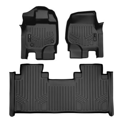 SMARTLINER - SMARTLINER SA0167/B0199 Front/Rear Floor Liners-Black F150/Super Duty Ext