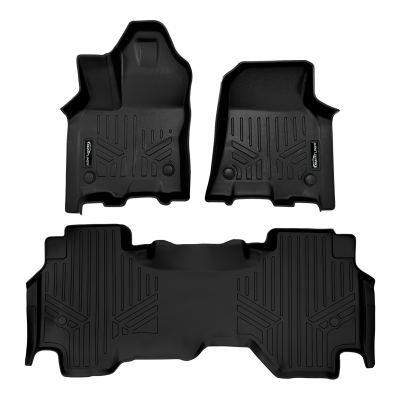 SMARTLINER - SMARTLINER SA0756/B0370 Front/Rear Floor Liners-Black for RAM 1500 Quad