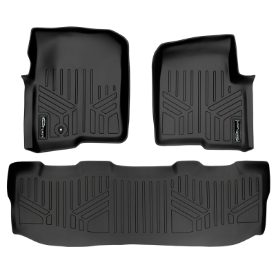 SMARTLINER - SMARTLINER SA0175/B0176 Front/Rear Floor Liners-Black Ford Super Duty Crew