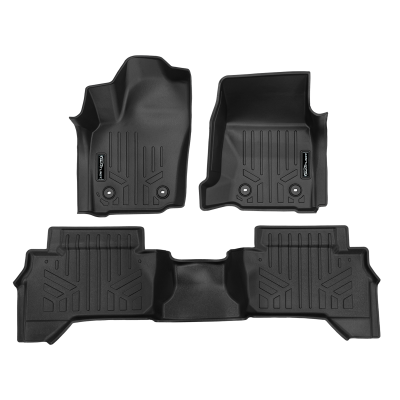 SMARTLINER - SMARTLINER SA0743/B0763 Front/Rear Floor Liners-Black for Tacoma Dbl Hybrid