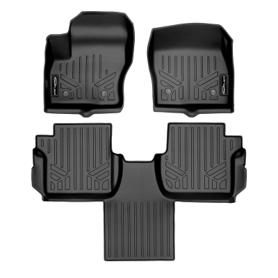SMARTLINER - SMARTLINER SA0328/B0478 Front/Rear Floor Liners Black for Transit Connect LWB