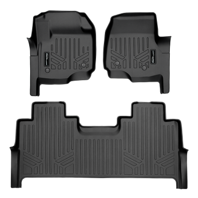 SMARTLINER - SMARTLINER SA0433/B0246 Front/Rear Floor Liners Black 17-25 Ford Super Duty Crew