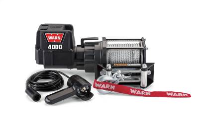 Warn - Warn 94000 4000 DC 12V Electric Steel Cable Winch