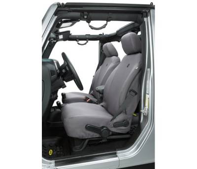 Bestop - Bestop 29283-09 Polyester Front Seat Cover Charcoal for 13-18 Jeep Wrangler JK