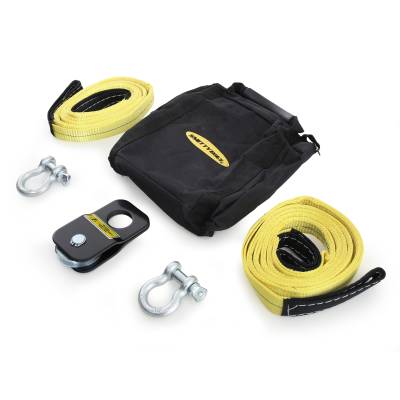 Smittybilt - Smittybilt 2729 ATV Winch Accessory Kit Snatch Block Shackles Straps Pair
