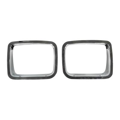 Omix - Omix 12419.05 Chrome Headlight Bezels for 87-95 Jeep Wrangler YJ