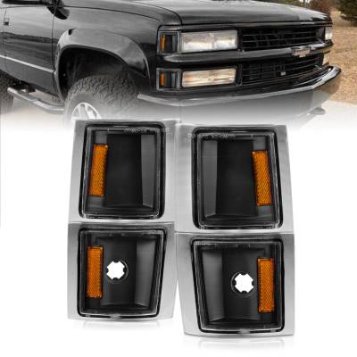 Anzo USA - Anzo USA 521042 Front Cornering Light Assembly Euro Clear Lens Amber Reflector