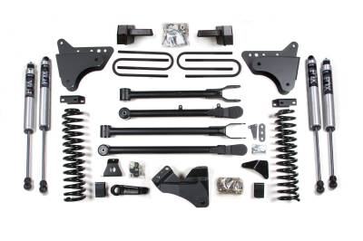 BDS Suspension - BDS Suspension BDS351FS FOX 6" 4-Link Lift Kit Block for 05-07 F250/F350 w/o OL