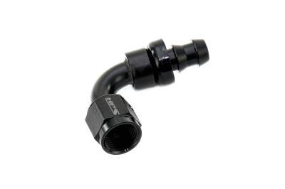 HPS Performance - HPS 150-9006 Push-On Hose End To AN -6 Female Aluminum Black 90-DEG