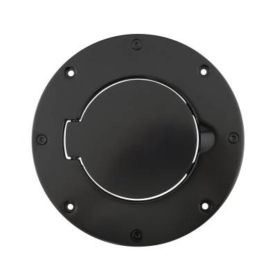 Smittybilt - Smittybilt 75006 Billet Fuel Door Cover Gloss Black for 97-06 Jeep Wrangler TJ