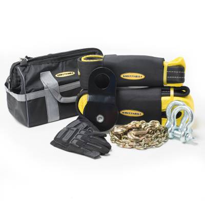 Smittybilt - Smittybilt 2725 Winch Accessory Kit 30' Strap Snatch Block D-Rings