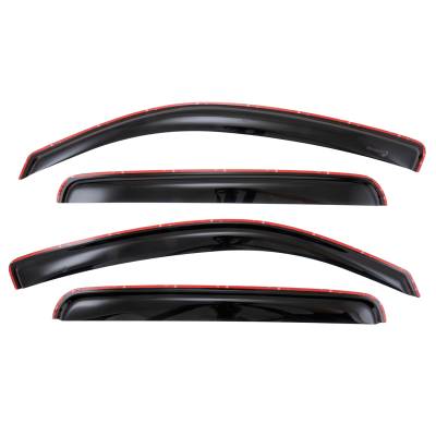 TrailFX - TrailFx 4056IC 4PC Window Vents Low Profile In-Channel Smoke Acrylic