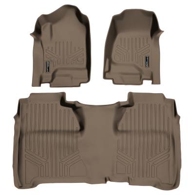 SMARTLINER - SMARTLINER SA1136/B1136 Tan Front/Rear Floor Liners Silverado/Sierra Crew