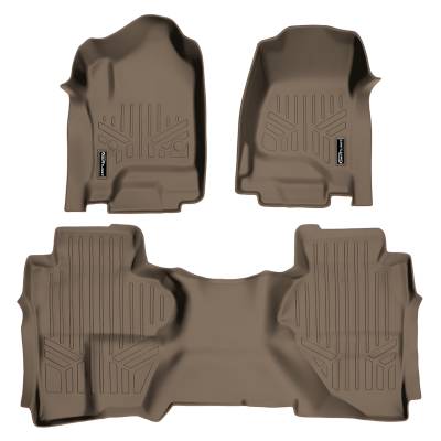 SMARTLINER - SMARTLINER SA1136/B1148 Tan Front/Rear Floor Liners Silverado/Sierra Ext