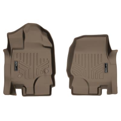 SMARTLINER - SMARTLINER SA1167 Tan Front Floor Liners Ford F150 Ext/Crew