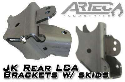 Artec Industries - Artec JK4427 Rear LCA Brackets w/Skids for 07-18 Jeep Wrangler JK