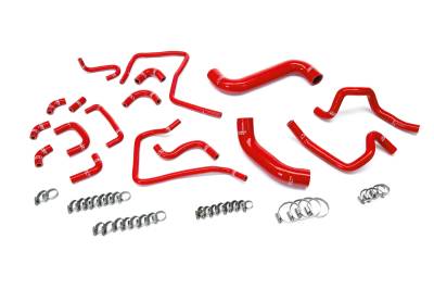 HPS Performance - HPS 57-2304-RED 3PLY Reinforced Silicone Hose Kit for 04 Suabaru Impreza WRX Sti