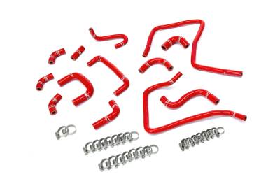 HPS Performance - HPS 57-2303-RED HighTemp Ancillary Coolant Hoses for 2004 Subaru Impreza WRX STi