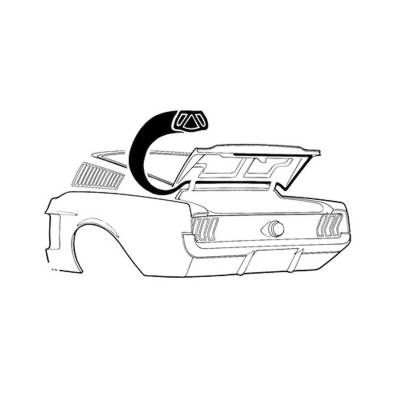 Scott Drake - Scott Drake C7ZZ-6343720-B 67-68 Ford Mustang Deck Lid Seal