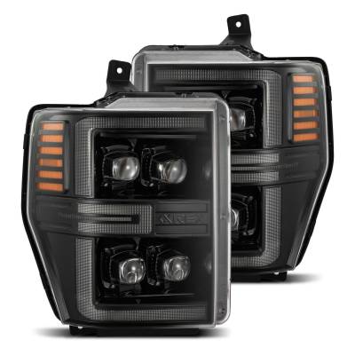AlphaRex - AlphaRex 880311 Alpha Black LED Projector Headlights for 08-10 Ford Super Duty