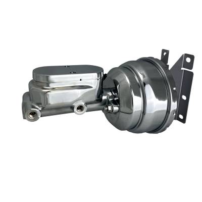 Leed Brakes - Leed Brakes PBKT6012 Power Booster Kit 8" Dual Booster 1-1/8" Bore Master Chrome