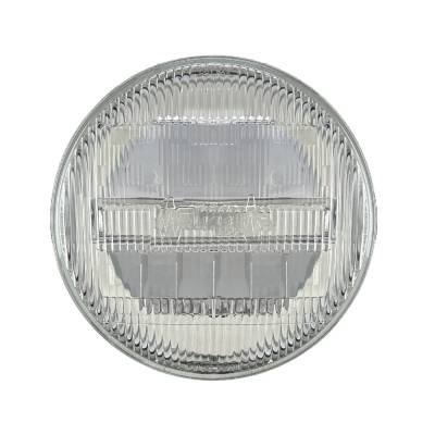 Quake LED - Quake LED QCT1311 Classic Tech 7" Glass Lens LED Headlight RGB Accent Single