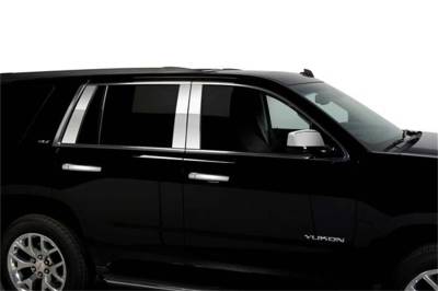 Putco - Putco 402617 Stainless Door Pillar Post Trim Set for 15-20 Yukon/Tahoe/Escalade
