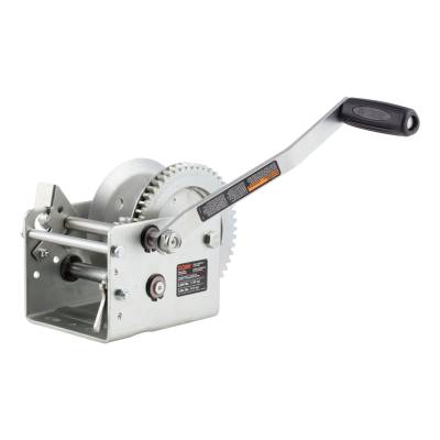 CURT - Hand-Crank 2-Speed Winch 2600 lbs 12.71 Low Gear Ratio 10.6" Handle