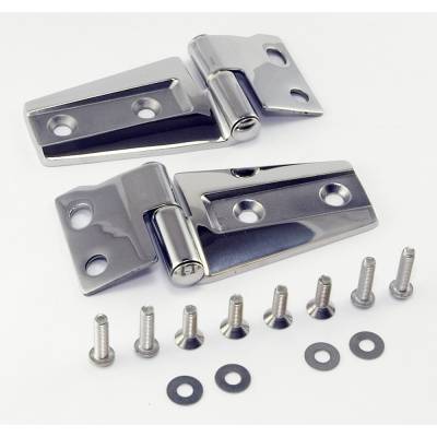 Rugged Ridge - Rugged Ridge 11111.22 Hood Hinge Kit Stainless Steel for 07-18 Wrangler JK