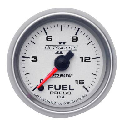 AutoMeter - AutoMeter 4961 Ultra-Lite II Fuel Pressure Gauge 0-15PSI 2-1/16" Stepper Motor