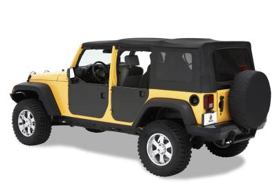 Bestop - Bestop 51804-01 Element Rear Door Enclosure Panels Black for 07-18 Jeep JK 4DR