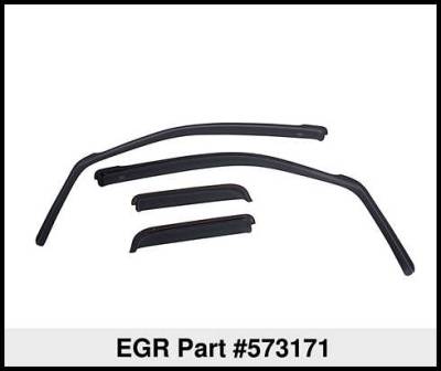 EGR - EGR 573171 Front/Rear In-Channel Window Visors Smoke 09-14 F150 Ext
