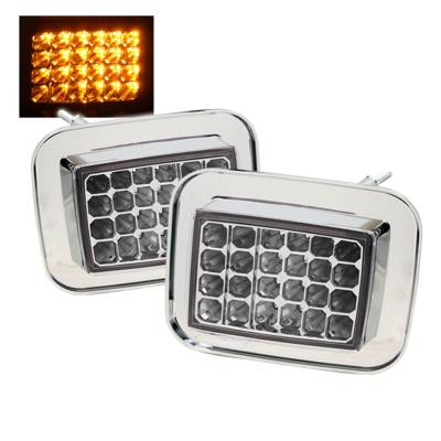 Spyder Auto - Spyder Auto 5016683 Front Corner Lights Chrome/Clear for 03-09 Hummer H2