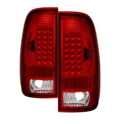 Spyder Auto - xTune Auto 5034076 Red/Clear LED Taillights for 97-03 Ford F150