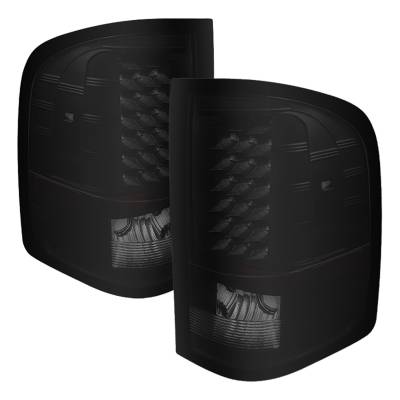 Spyder Auto - xTune Auto 5077493 LED Taillights Black Smoked 07-14 Silverado 1500/2500HD/3500