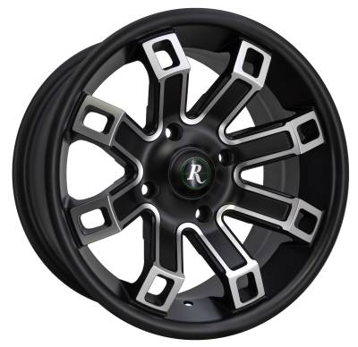 HD Wheels - HD Wheels Hollow Point 12x7 4x115 10mm Satin Black/Machined HP12704410SBM