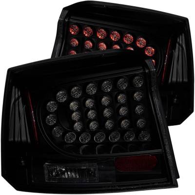 Anzo USA - Anzo USA 321229 Chrome LED Smoked Lens Taillight Set for 06-08 Dodge Charger