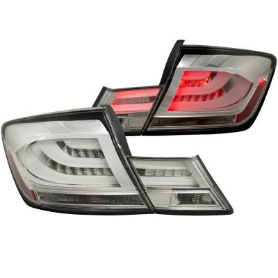 Anzo USA - Anzo USA 321325 Chrome LED Clear Lens Taillight Set for 13-15 Honda Civic Sedan