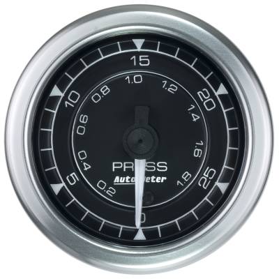 AutoMeter - AutoMeter 8164 Chrono Fuel Pressure Gauge 0-30 PSI 2-1/16" Stepper Motor