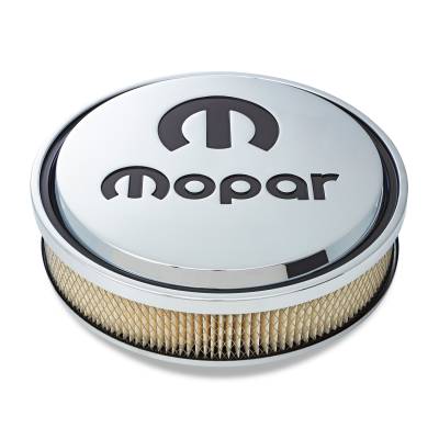 Proform - Proform 440-835 Air Cleaner 14" Diam Alum. Chrome Recessed Black Mopar Emblem
