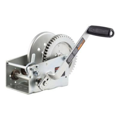 CURT - Hand-Crank 2-Speed Winch 3200 lbs 17.51 Low Gear Ratio 9.6" Handle